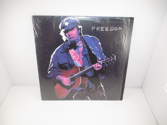 Vintage 1989 Vinyl LP Record Freedom Neil Young Excellent Plus Condition In Shrink 70415