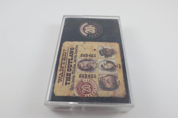 Vintage 1996 Cassette Tape Wanted! The Outlaws 20th Anniversary Remaster Waylon Jennings Willie Nelson