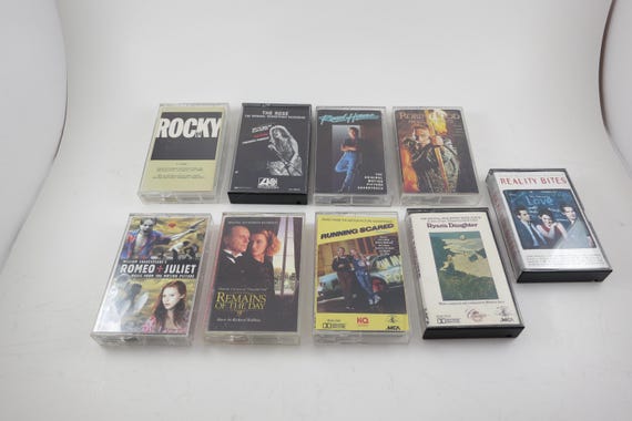 Vintage Soundtracks of the 80's and 90's Cassette Tapes R  The Rose Running Scared Reality Bites Road House Rocky More Sold Individually
