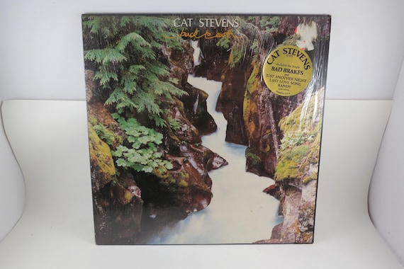 1978 Vinyl LP Record Cat Stevens Back to Earth Excellent Plus Condition In Shrink Hype Sticker