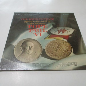 1965 Pope Paul VI Vinyl Record: The Keys to Peace (Sealed)