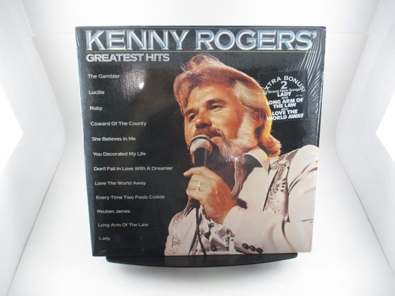 Vintage 1980 Vinyl LP Record Kenny Rogers Greatest Hits Near Mint Condition In Shrink Hype Sticker 69677
