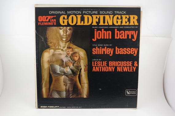 Vintage 1965 Goldfinger Vinyl LP Record - James Bond Soundtrack