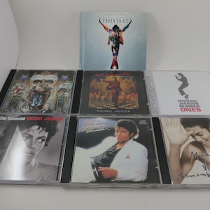 Vintage Michael Jackson CDs: Thriller, Bad, Dangerous, History