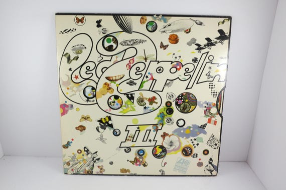 Vintage 1977 Vinyl LP Record Led Zeppelin III Gate fold Wheel Cover Original Excellent Condition 71206
