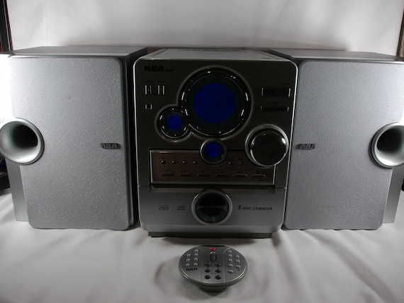 2005 RCA Mini Component Stereo System 5 Disc CD Changer Speakers Remote