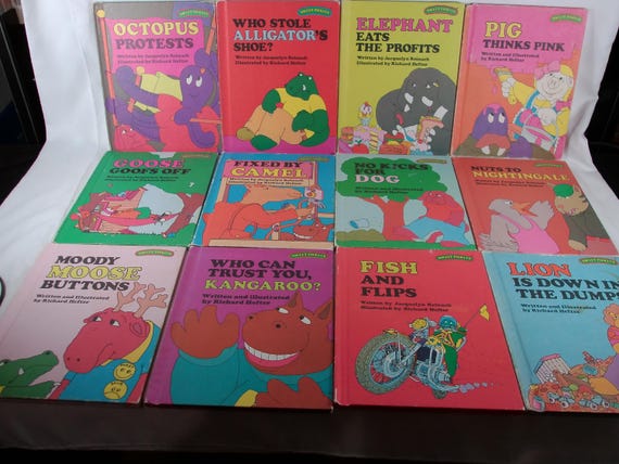 Set of 12 1977 Weekly Reader Sweet Pickles Hardcover Children's Books