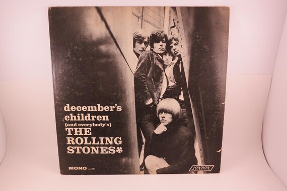 Vintage 1966 Vinyl LP Record December's Children The Rolling Stones Mono Version Very Good Condition Dark Red Label 71532