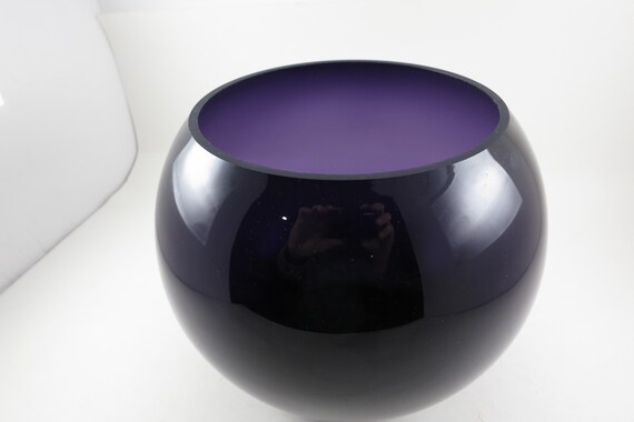 Vintage CYS Excel Amethyst Fish Bowl Vase 7 Inch