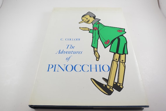 Vintage 1989 "Adventures of Pinocchio" Hardcover Book, Collodi, Illustrated Dust Jacket