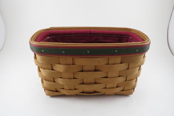 2004 Longaberger Holiday Helper Basket with Liner and Protector
