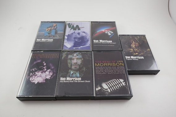 Vintage 1980's Van Morrison Cassette Tapes Tupelo Honey Moondance Best Of Avalon Sunset Wavelength Street Choir Sold Individually