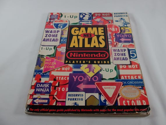 1991 Official Nintendo Game NES Atlas Players Guide Strategy Book