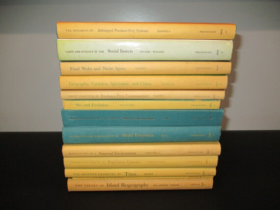 Rare 1960's Book Set Monographs in Population Biology Princeton University Press All Original Pressings 13 Book Set Free Shipping