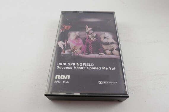 Vintage 1980's Rick Springfield Cassette Tapes Hard to Hold Working Class Dog Success Hasn't Spoiled Me Yet Sold Individually