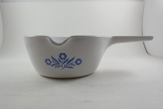 Vintage Corning Ware Sauce Pan, Blue Cornflower Pattern, 2 1/2 Cup