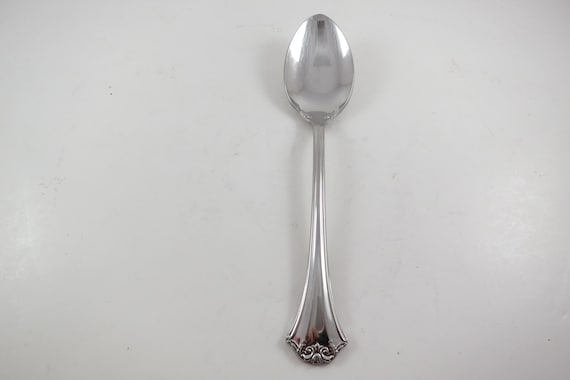 Reed & Barton Silver Plate Serving Spoon: French Chippendale Pattern