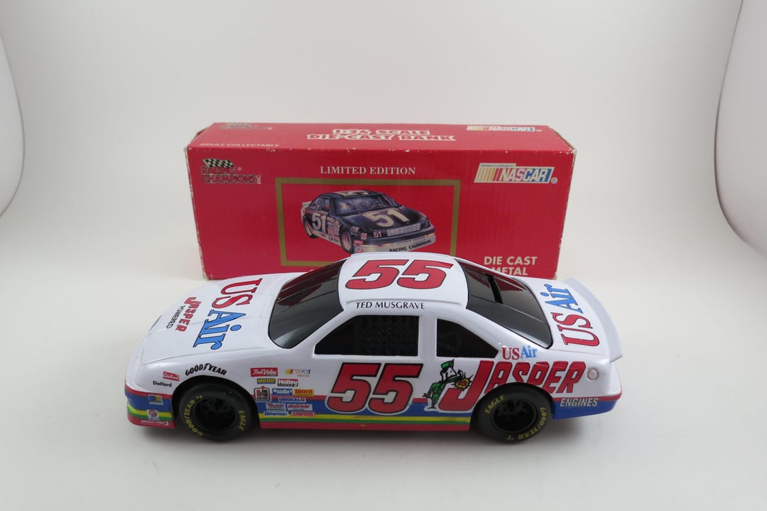 1992 Racing Champions Diecast Coin Bank: Ted Musgrave #55 US Air