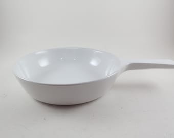 Sartén vintage Corning Ware: Menuette P-83 B, blanca, década de 1980, 6,5 pulgadas
