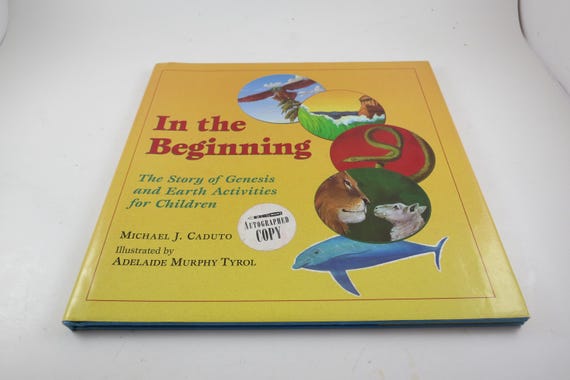 Vintage 2004 Hard Cover Children's Book In the Beginning Story of Genesis Author Signed