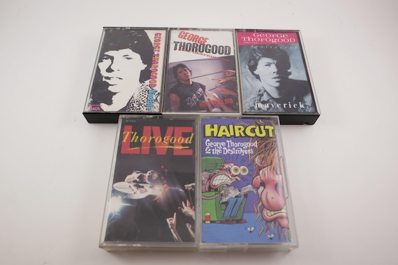 Vintage 1980's George Thorogood Cassette Tapes Excellent Condition Nadine Bad to the Bone Move it On Over Maverick Sold Individually