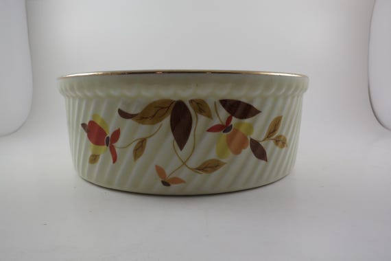 Vintage Jewel Tea Autumn Leaf 8-Inch Casserole Bowl