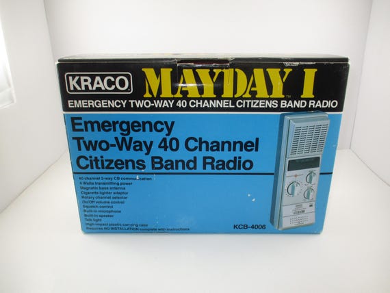 Vintage Kraco Mayday I Emergency Two Way 40 Channel Citizens Band Radio NOS New In Original Box with Case