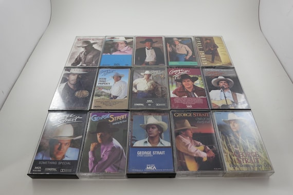 Collection of 15 Different George Strait Cassette Tapes Ocean Front Property Ten Hits Greatest Hits #7 Livin It Uo Easy Come Go Many More