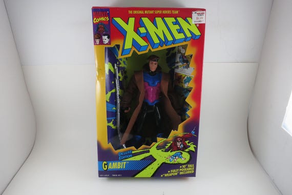 1996 Marvel X-Men Gambit 10 Inch Figure with Accessories New In Box Deluxe Edition
