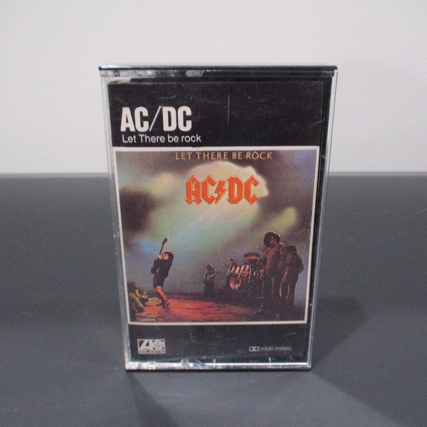 Vintage 1981 Cassette Tape Let There Be Rock AC/DC Spain Import Pressing Excellent Condition