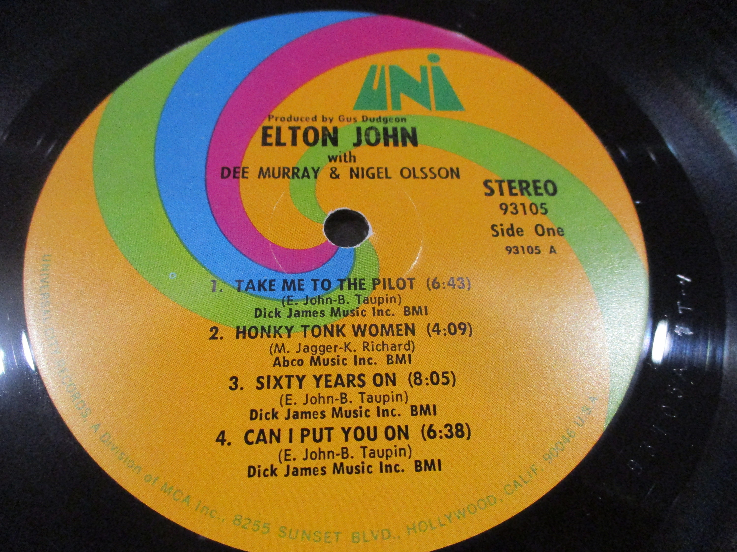 Vintage 1971 Vinyl LP Record Elton John 111770 Excellent Etsy
