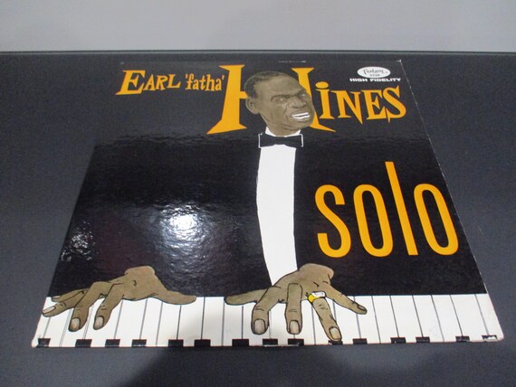 Vintage 1956 Vinyl LP Jazz Record Earl "Fatha" Hines Solo Original Red Vinyl Pressing Excellent Plus Condition 63716