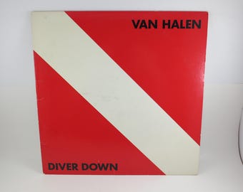 Vintage Van Halen Diver Down Vinyl Record LP 1982 Album 80s 1980s