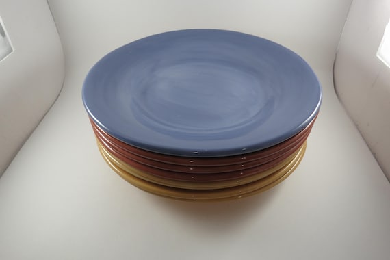 Pottery Barn Sausalito Hand Painted 12 3/8 Inch Plates Choose Your Color Sold Individually