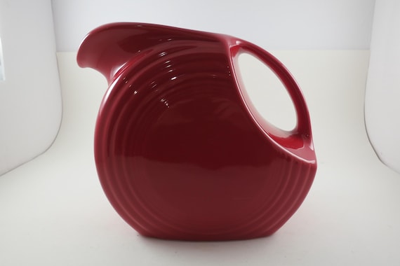 Vintage Fiesta Ware Scarlet Red Large Disc Pitcher