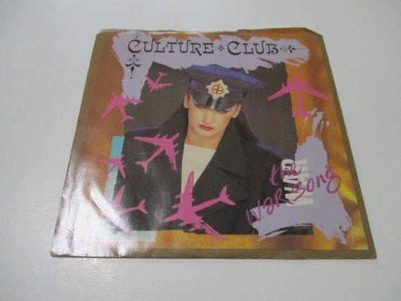 Vintage 1984 Vinyl 45 RPM Record The War Song Culture Club Original Picture Sleeve Excellent Condition 0466
