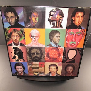 Disco de vinilo vintage de 1981 de The Who Face Dances, edición promocional casi perfecta con póster original 39974