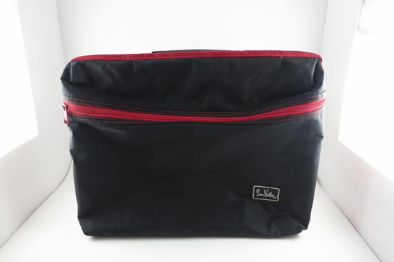 1980s Sun Valley Cassette Tape Case: Red & Black, Holds 30 Tapes