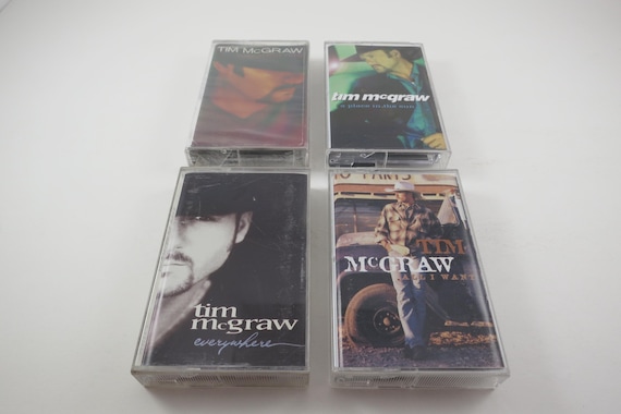 Vintage 1990's Tim McGraw Cassette Tapes Everywhere Not A Moment Too Soon All I Want Greatest Hits A Place in the Sun Sold Individually
