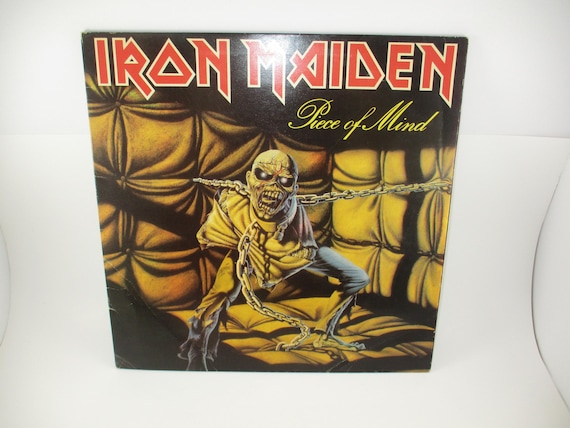 Vintage 1983 Vinyl LP Record Piece of Mind Iron Maiden Excellent Condition Rare Greek Pressing in Gate Fold Cover with MOFI Sleeve 70327