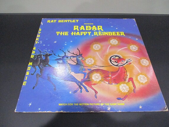 Vintage 1975 Vinyl LP Record Kids Radar The Happy Reindeer Ray Bentley Rare Record Very Good Condition 63568