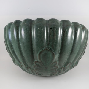 Vintage 12 Inch Large Green Wall Hanging Planter