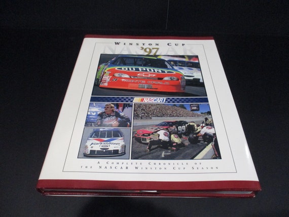 Vintage Hardcover Book Winston Cup 1997 Annual Yearbook with Original Dust Jacket Like New Condition NASCAR History