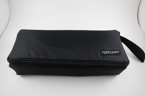 1980's Case Logic Black Cassette Tape Case Holds 15 Tapes – Hard Inner Tray