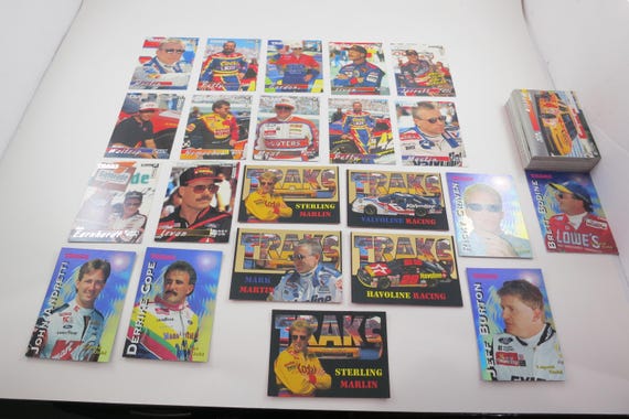 1996 Traks NASCAR Card Set: Earnhardt, Gordon, Wallace - Complete First Run