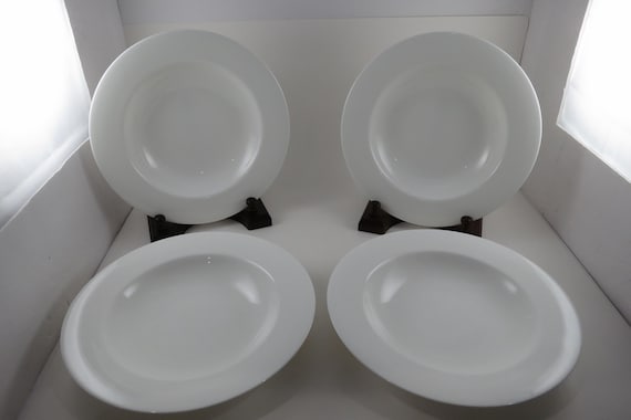 Set of 4 Vintage Richard Ginori Antinea White Bone China Soup Bowls