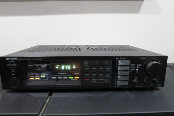 Vintage 1980's Onkyo Quartz Synthesized Tuner Amplifier Model TX-80