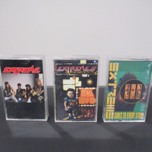 Vintage 1980's Extreme Cassette Tapes Self Titled Extreme II Pornograffitti More Than Words Sold Individually