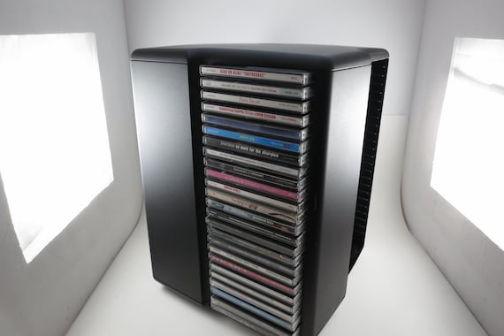 1990's Black Laserline CD Holder Rotating Base (Holds 100 Discs)