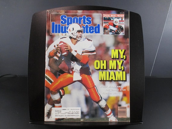Vintage October 12 1987 Sports Illustrated Magazine Steve Walsh Miami Hurricanes NCAA Football Excellent Condition
